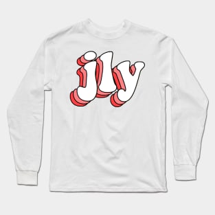 jesus loves you (red) Long Sleeve T-Shirt